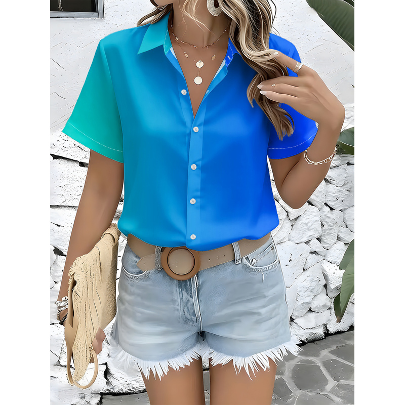 Women's Casual Short Sleeve Bu - Women Formal Wear Stitching review and price