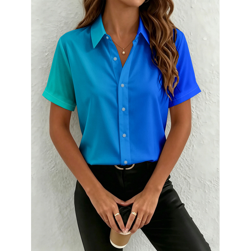 Women's Casual Short Sleeve Bu - Women Formal Wear Stitching review and price