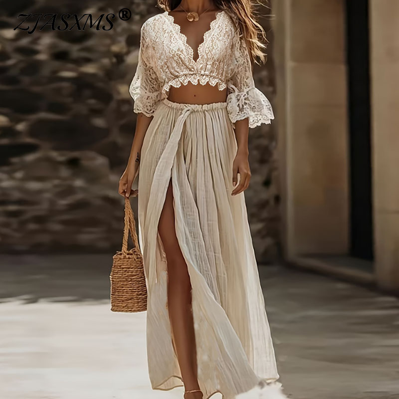 Womens Bohemian Lace Two Piece - Women'S Formal Wear Suit review and price