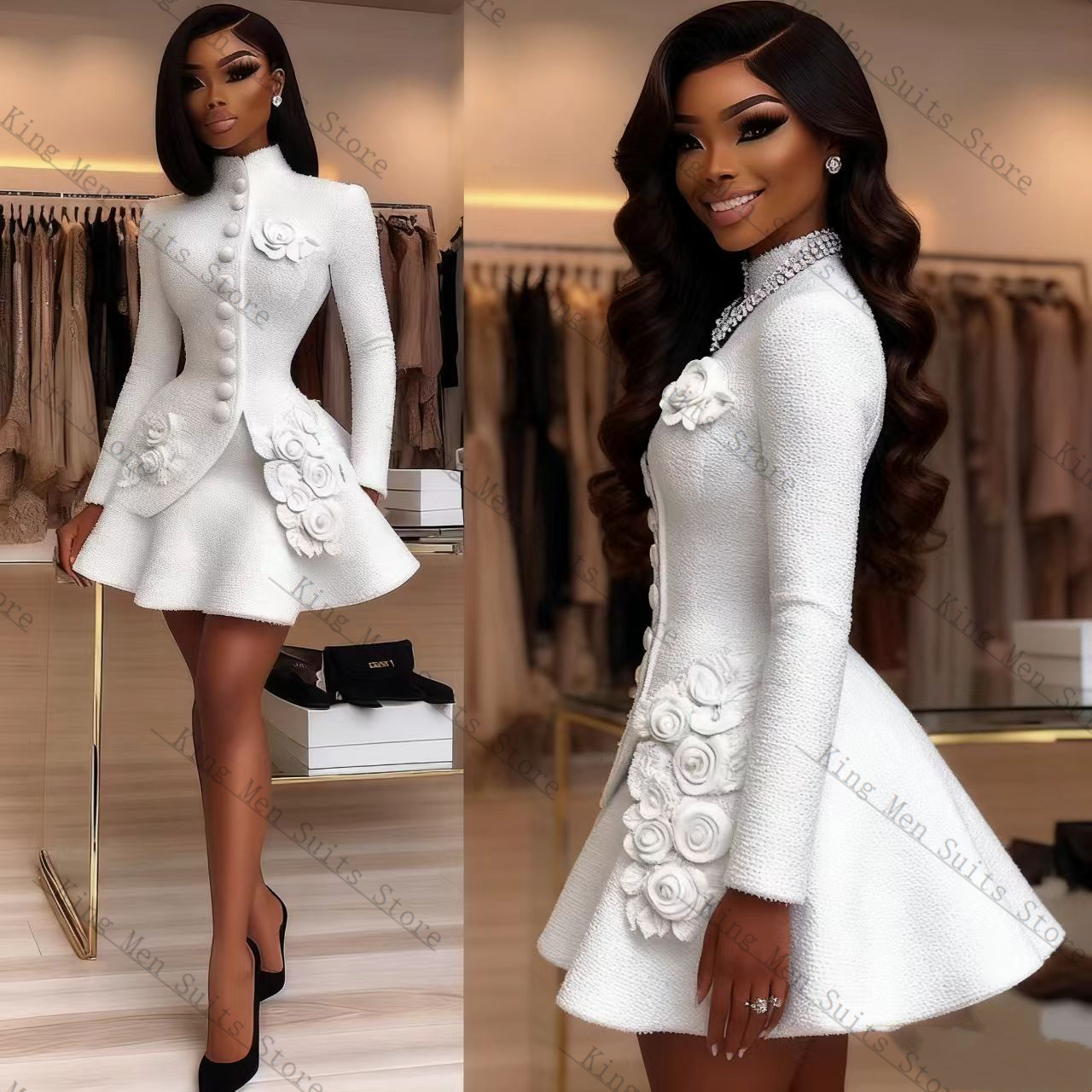 Luxury White Women Suit Set 2  - Women Formal Wear Coat review and price