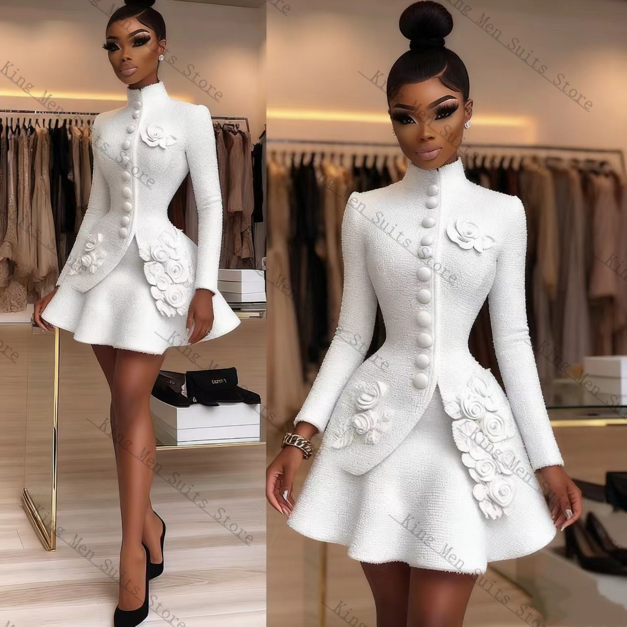 Luxury White Women Suit Set 2  - Women Formal Wear Coat review and price