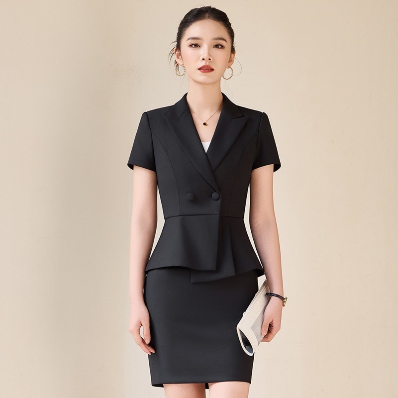 Gray short-sleeved suit for wo - Women'S Formal Wear Stores review and price