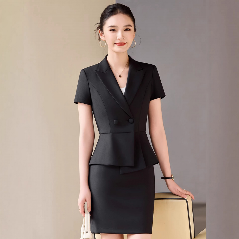 Gray short-sleeved suit for wo - Women'S Formal Wear Stores review and price