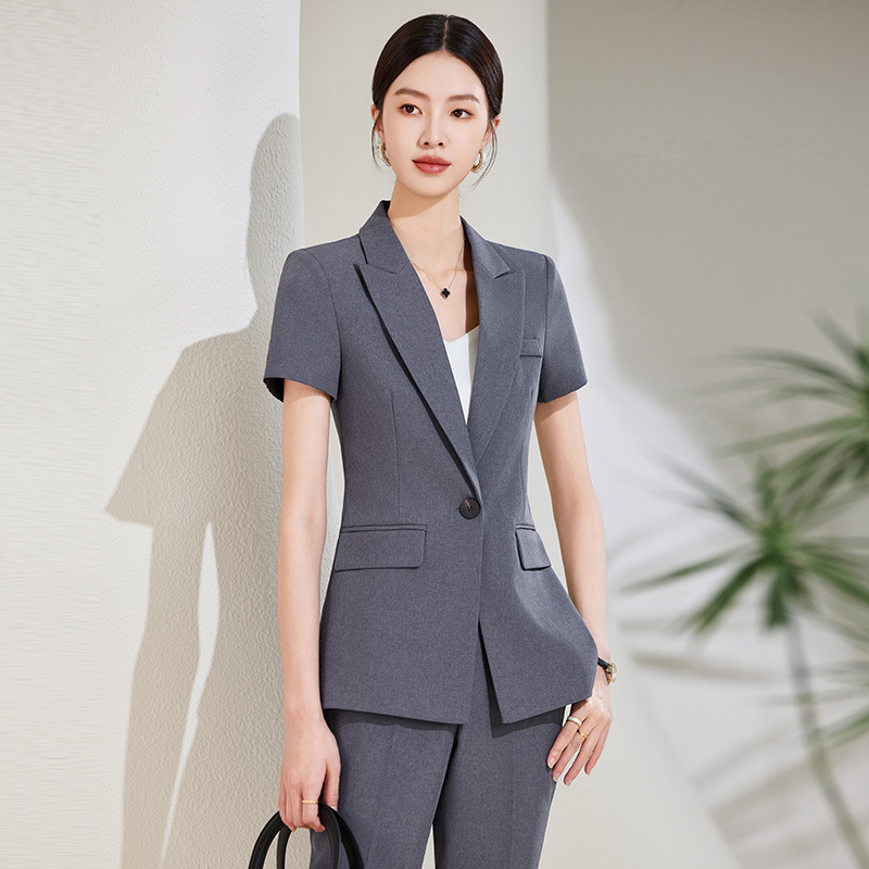 Navy Blue Short Sleeve Suit Se - Women'S Formal Wear Stores review and price