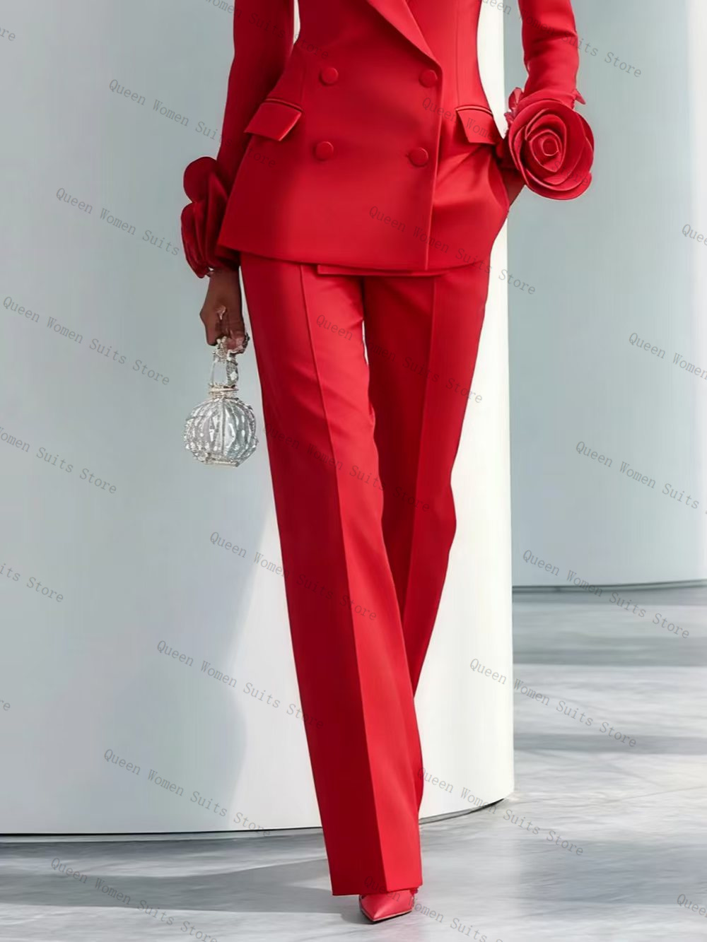 Luxury Red Women Suit Set 2 Pc - Women Formal Wear Coat review and price