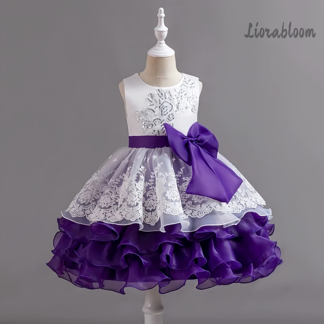 Girls' Dress With Large Bow Sl - Women'S Elegant Formal Wear review and price