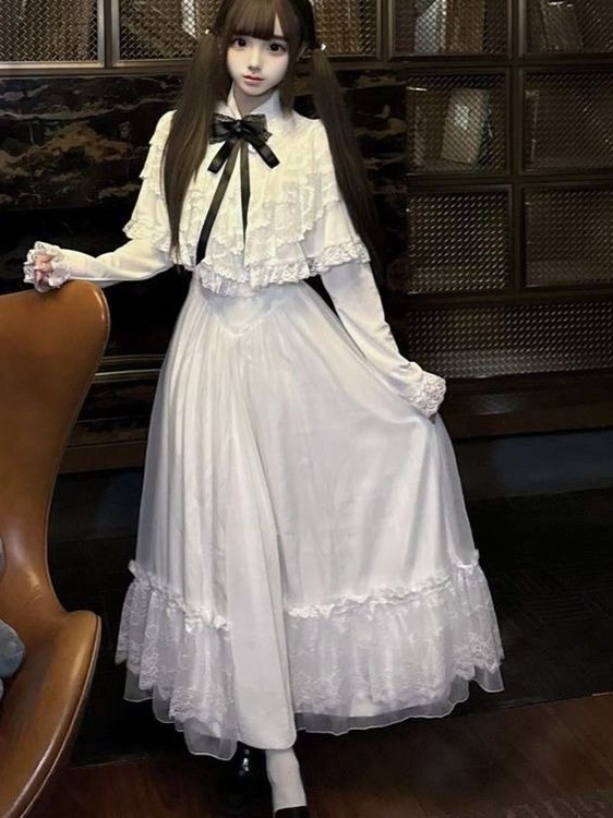 Japanese Short Sleeve Bow Lace - Women'S Elegant Formal Wear review and price