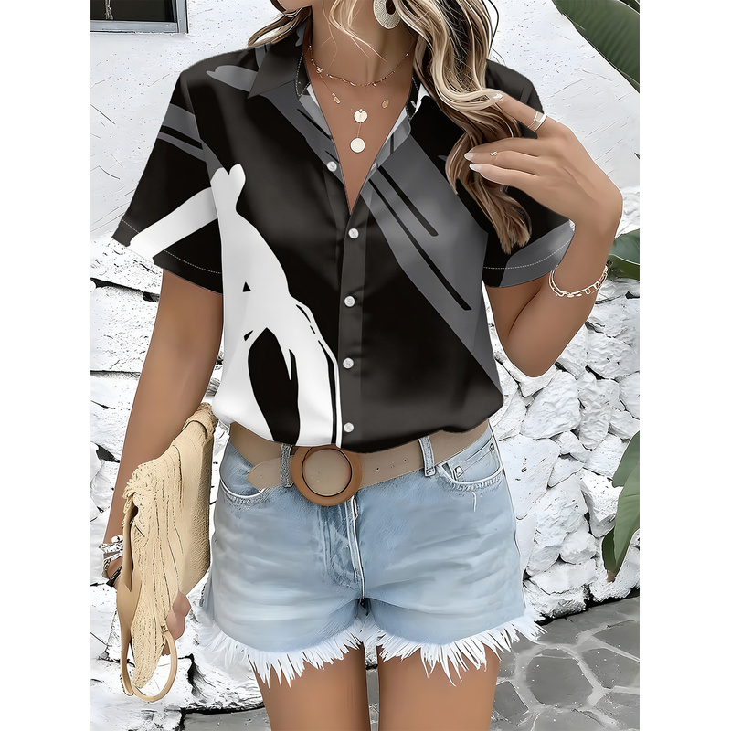 Women's Short Sleeve Button Sh - Women Formal Wear Stitching review and price