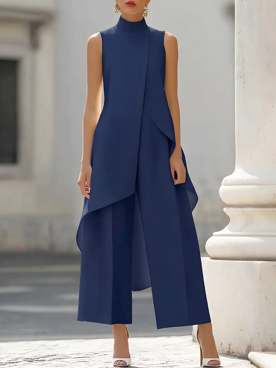 Sleeveless High Neck Asymmetri - Women'S Elegant Formal Wear review and price