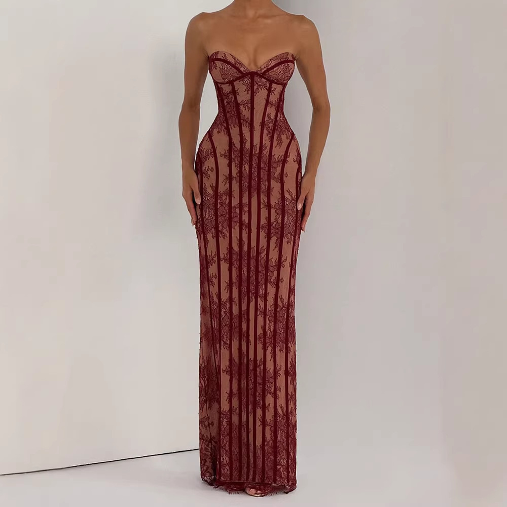 Strapless Bodycon Maxi Dress f - Women'S Elegant Formal Wear review and price
