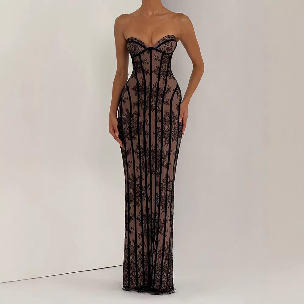 Strapless Bodycon Maxi Dress f - Women'S Elegant Formal Wear review and price