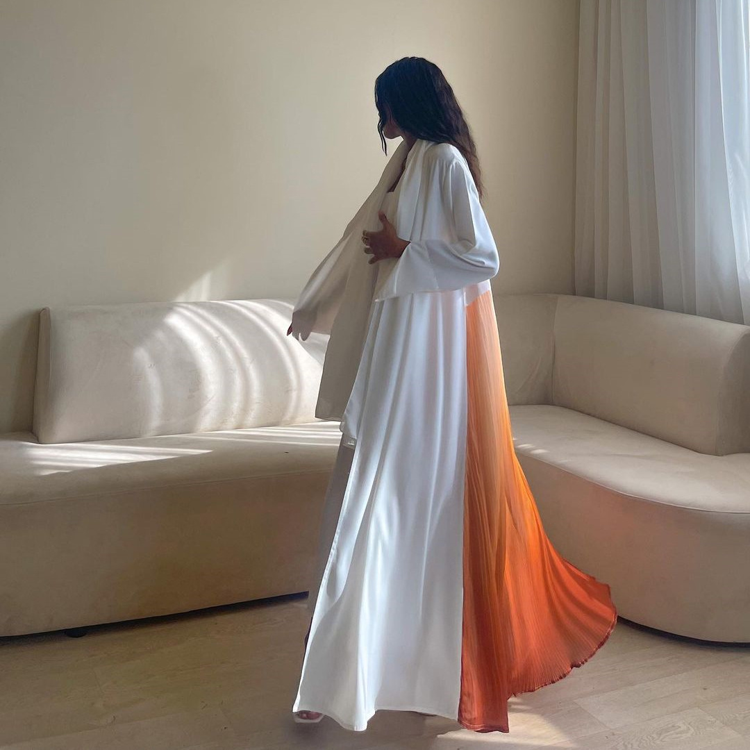 Muslim Women Pleated Abaya Dre - Women Formal Wear Stitching review and price